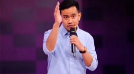Gibran Rakabuming Raka, Cawapres nomor urut 2 dalam sesi Debat Cawapres di Jakarta Convention Center yang diselenggarakan KPU, Jumat (22/12) malam 
