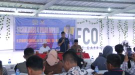 Penyampaaian materi 4 pilar MPR RI yang di paparkan oleh Anggota MPR RI H. Syarief Abdullah Alkadrie SH.,MH