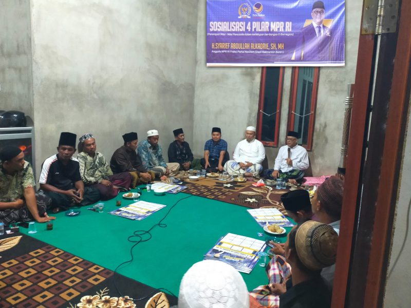 Sesi Materi 4 pilar yang di paparkan oleh Anggota MPR RI H Syarief Abdullah Alkadrie SH MH 
