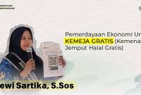 Dewi Sartika, S.Sos: Perempuan penuh dedikasi, Penyuluh Agama Islam Fungsional Kemenag Kabupaten Kepahiang yang aktif sebagai Pendamping Proses Produk Halal yang membawa UMKM Kepahiang Go Internasional.