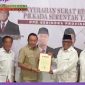 Yuliansyah Ketua DPD Gerindra Kalbar menyerahkan Surat Tugas kepada Rusman Ali Bakal Calon Bupati di Pilkada Kubu Raya Tahun 2024. Sabtu, (27/7/2024).