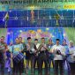 Ketua Panitia Festival Agus Sugianto, Sultan Pontianak, Anggota Komisi V DPR RI H. Syarief Abdullah, Wakil Ketua DPRD Provinsi Kalbar Serta tamu undangan turut serta menabuh Darbuka, pertanda penutupan Festival Musik Bangun Sahur 