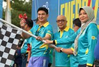 Wakil Ketua Badan Anggaran DPR RI H. Syarief Abdullah Al Kadri, Anggota Komisi XII DPR RI Gulam Mohamad Sharon, Kadisporapar Kalbar, Windy Prihastari, S.STP., M.Si. yang hadir mewakili Gubernur Kalbar.