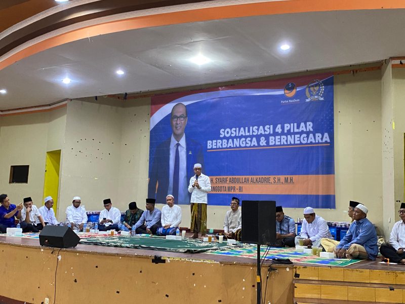 Anggota MPR/DPR RI Fraksi Partai NasDem, H. Syarief Abdullah Alkadrie, S.H., M.H., Sosialisasi 4 Pilar Berbangsa dan Bernegara (Pancasila, UUD 1945, NKRI, dan Bhinneka Tunggal Ika). 