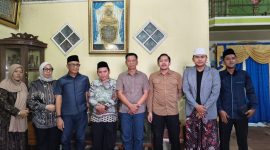 Syarief Abdullah saat silaturahmi di Pondok Pesantren Albarik Dalam sosialisasi BSPS di Desa Kampung Jawa Tengah, Kecamatan Sungai Ambawang, Kabupaten Kubu Raya. Minggu 26 April 2026.