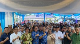 Syarief Abdullah Bersama Bupati Kubu Raya, Sujiwo, beserta jajaran Organisasi Perangkat Daerah (OPD), dan sejumlah Kepala Balai yang merupakan mitra kerja Komisi V DPR RI.dalam kegiatan reses di Desa Kuala Dua, Kabupaten Kubu Raya,Senin 27 April 2026