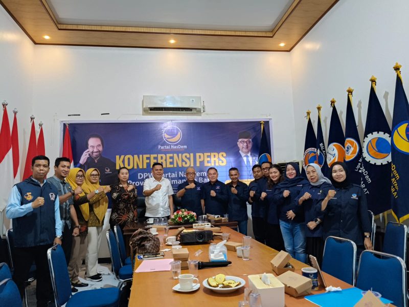 Dewan Pimpinan Wilayah (DPW) Partai NasDem Provinsi Kalimantan Barat menerima kunjungan resmi dari Badan Pengawas Pemilu (Bawaslu) Provinsi Kalimantan Barat,Kamis 30 April 2026.
