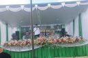 Kasi Bimas Islam Kemenag Melawi, Nono Somantri menyampaikan sambutan mewakili Kepala Kantor Kementerian Agama Kabupaten Melawi pada peringatan Harlah ke-92 GP Ansor dan Harlah ke-76 Fatayat NU di Desa Batu Buil, Kecamatan Belimbing, Ahad (24/05). Dalam sambutannya, ia mengajak seluruh elemen masyarakat untuk memperkuat persatuan, menjaga kedaulatan NKRI, serta mendorong peran aktif GP Ansor dalam pembinaan pemuda dan Fatayat NU dalam pemberdayaan ekonomi umat.