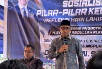 Anggota MPR RI H. Syarief Abdullah Alkadrie, S.H., M.H., dalam Sosialisasi Empat Pilar Kebangsaan di Cafe 5 CM Pontianak.