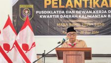 Dok : Ketua Kwartir Daerah (Kwarda) Gerakan Pramuka Kalimantan Barat, Syarief Abdullah Alkadrie, saat melakukan sambutan dan Arahan kepada Pengurus Pramuka Kalimantan Barat 