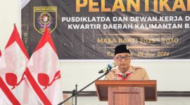 Dok : Ketua Kwartir Daerah (Kwarda) Gerakan Pramuka Kalimantan Barat, Syarief Abdullah Alkadrie, saat melakukan sambutan dan Arahan kepada Pengurus Pramuka Kalimantan Barat 