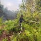 Poto : Masyarakat Peduli Api (MPA) Desa Permata Jaya, para kepala dusun, RT, serta pemilik lahan terus berjibaku melakukan pemadaman di sejumlah titik rawan.